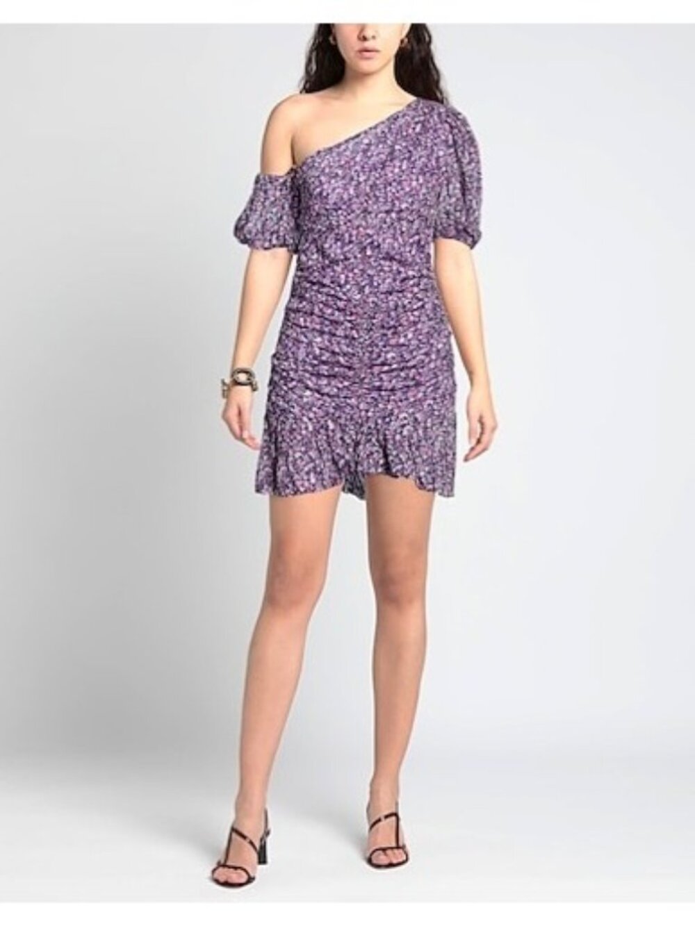 MARANT ÉTOILE ONE-SHOULDER PURPLE DRESS SIZE FR 36/ US 4